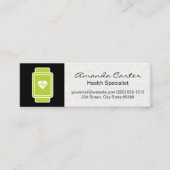 Gezondheid | Groene hartfrequentie Mini Visitekaartje (Voorkant)