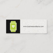 Gezondheid | Groene hartfrequentie Mini Visitekaartje (Achterkant)