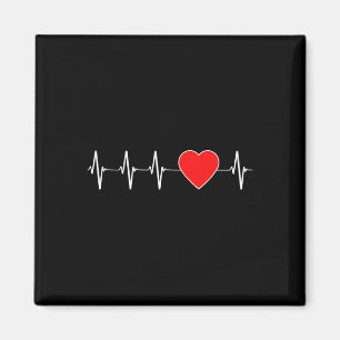 Gezondheid Hartslag ECG Red Heart Disease Awarenes Magneet