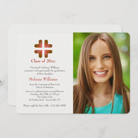 Gezondheid is alles Foto Afstuderen Invitation Kaart (Voorkant / Achterkant)