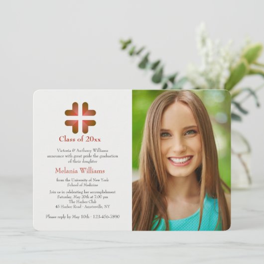 Gezondheid is alles Foto Afstuderen Invitation Kaart (Staand voorkant)