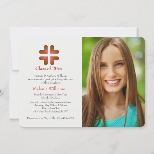 Gezondheid is alles Foto Afstuderen Invitation Kaart (Voorkant)