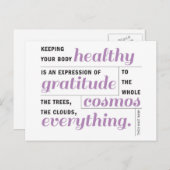 Gezondheid is dankbaarheid briefkaart (Voorkant / Achterkant)