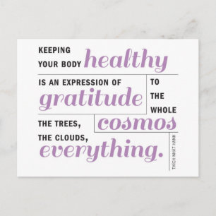 Gezondheid is dankbaarheid briefkaart