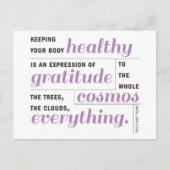 Gezondheid is dankbaarheid briefkaart (Voorkant)