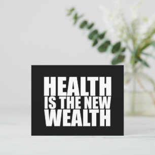 Gezondheid is de nieuwe rijkdom feestdagenkaart