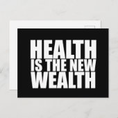Gezondheid is de nieuwe rijkdom feestdagenkaart (Voorkant / Achterkant)