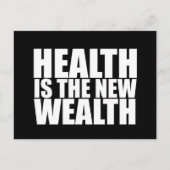 Gezondheid is de nieuwe rijkdom feestdagenkaart (Voorkant)