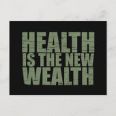 Gezondheid is de nieuwe rijkdom feestdagenkaart (Voorkant)