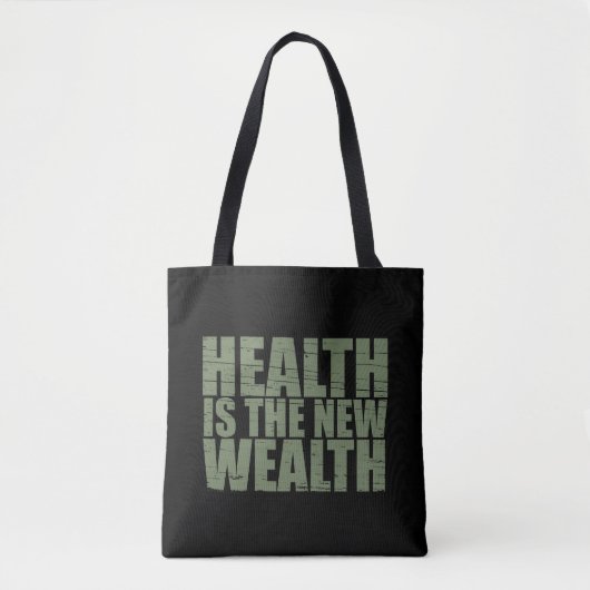 Gezondheid is de nieuwe rijkdom tote bag (Voorkant)