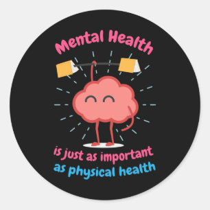 Gezondheid is gewoon lichamelijke gezondheid Motiv Ronde Sticker