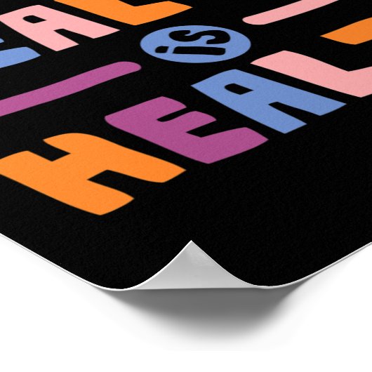 Gezondheid is gezondheid Nationale Bewustmakingsma Poster (Hoek)