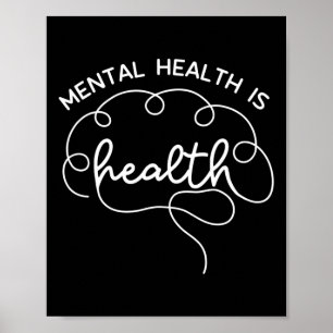 Gezondheid is gezondheid Schattige Hersenen Geeste Poster