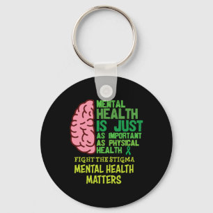 Gezondheid is net zo belangrijk als fysieke mental sleutelhanger