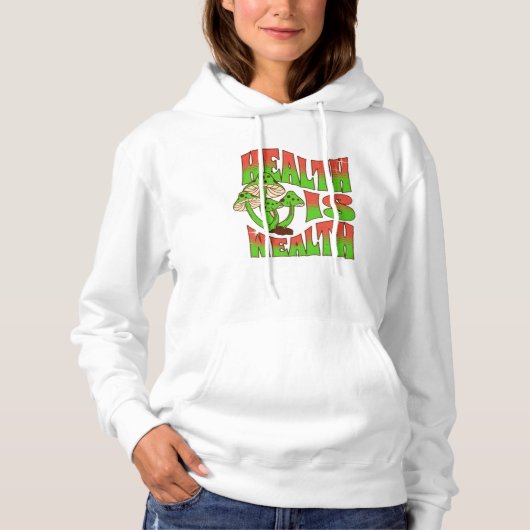 "Gezondheid is rijkdom" - Classic Pullover Hoodie (Voorkant)
