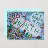 Gezondheid is rijkdom collage briefkaart (Voorkant / Achterkant)