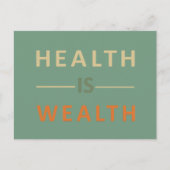 gezondheid is rijkdom feestdagenkaart (Voorkant)