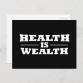 Gezondheid is rijkdom feestdagenkaart (Voorkant / Achterkant)