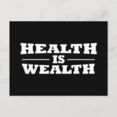 Gezondheid is rijkdom feestdagenkaart (Voorkant)