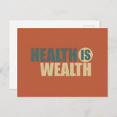 Gezondheid is rijkdom feestdagenkaart (Voorkant / Achterkant)