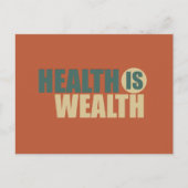Gezondheid is rijkdom feestdagenkaart (Voorkant)