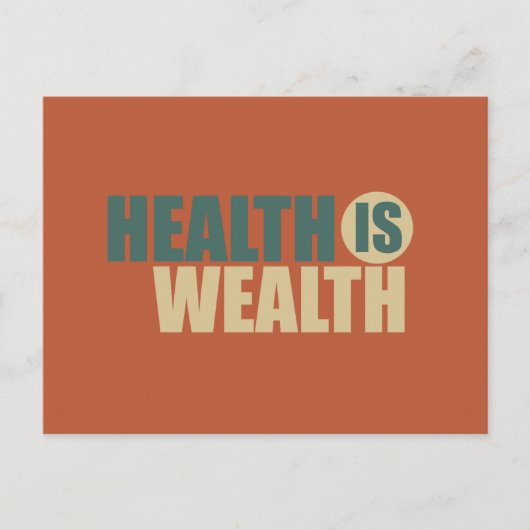 Gezondheid is rijkdom feestdagenkaart (Voorkant)