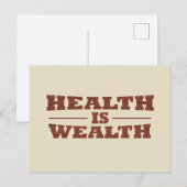 Gezondheid is rijkdom feestdagenkaart (Voorkant / Achterkant)