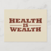 Gezondheid is rijkdom feestdagenkaart (Voorkant)