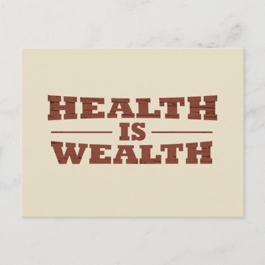 Gezondheid is rijkdom feestdagenkaart (Voorkant)