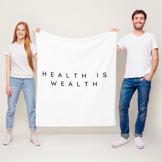 Gezondheid is rijkdom fleece deken (In situ)