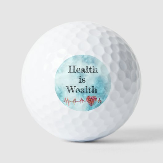 Gezondheid is rijkdom golfballen (Voorkant)