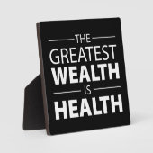 Gezondheid is rijkdom, Inspirerend voor werkuitdra Fotoplaat (Voorkant)