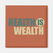 Gezondheid is rijkdom magneet (Voorkant)