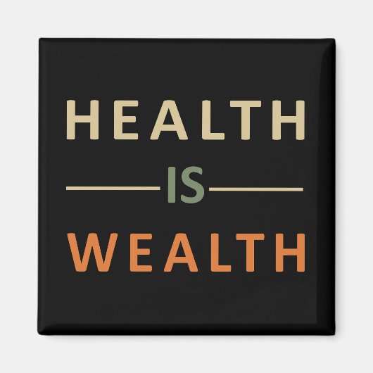 gezondheid is rijkdom magneet (Voorkant)