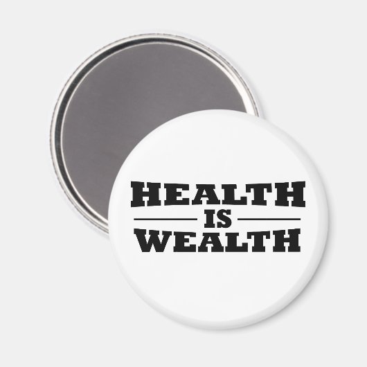 Gezondheid is rijkdom magneet (Voorkant / Achterkant)