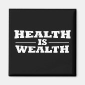 gezondheid is rijkdom magneet (Voorkant)