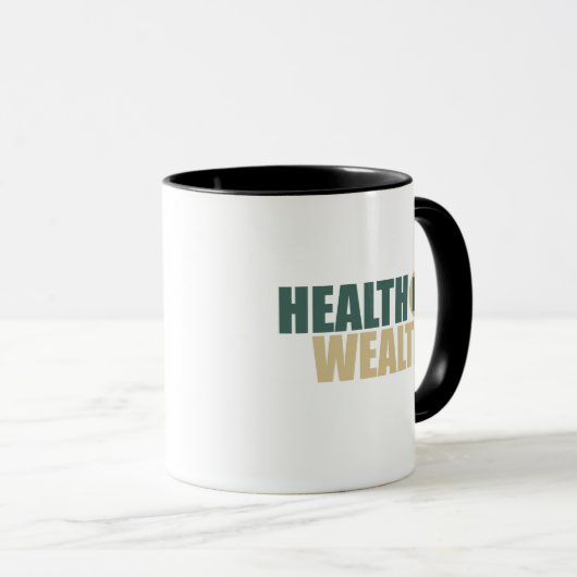 Gezondheid is rijkdom mok (Voorkant rechts)