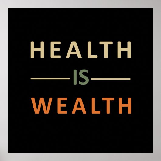 gezondheid is rijkdom poster (Voorkant)