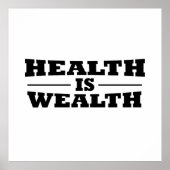 Gezondheid is rijkdom poster (Voorkant)
