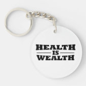 Gezondheid is rijkdom sleutelhanger (Voorkant)
