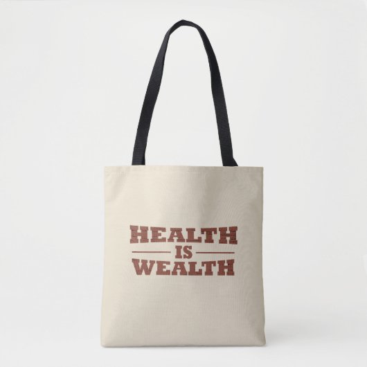 Gezondheid is rijkdom tote bag (Voorkant)