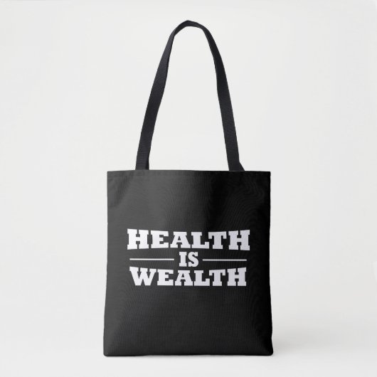 gezondheid is rijkdom tote bag (Voorkant)