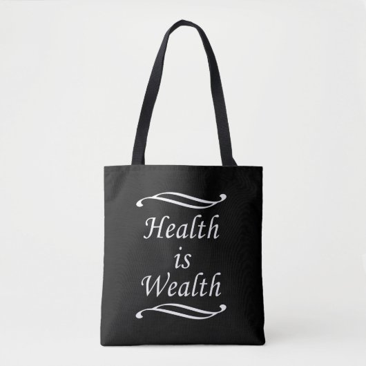 Gezondheid is rijkdom tote bag (Voorkant)