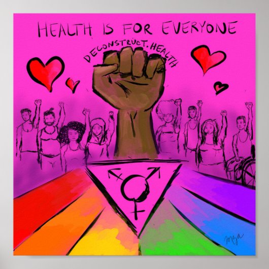 Gezondheid is voor iedereen poster (Voorkant)