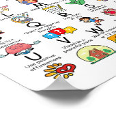 Gezondheid Kopiëren Vaardigheden Alfabet School Le Poster (Hoek)