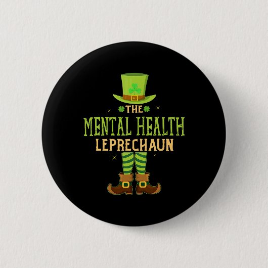 Gezondheid Leprechaun Leuk Overeenkomen St Patrick Ronde Button 5,7 Cm (Voorkant)