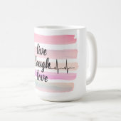 Gezondheid, leven, lachen koffiemok (Voorkant rechts)