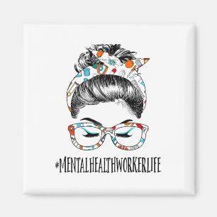 Gezondheid Leven Messy Haar Vrouw Bun Gezondheidsz Magneet