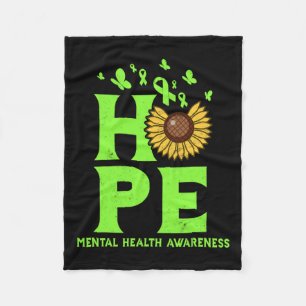 Gezondheid Lime Green Hope Zonnebloembewustzijn Fleece Deken