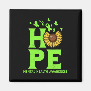 Gezondheid Lime Green Hope  Zonnebloembewustzijn Magneet
